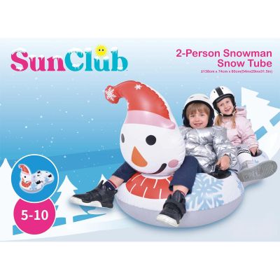 30. ŚLIZG SANKI DMUCHANE 2 OSOBOWE SNOWMAN 138x74x80CM