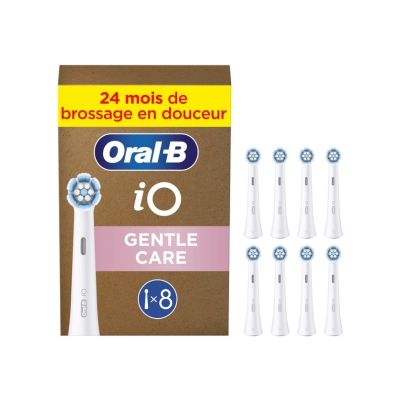 Szczotki Braun Oral-B iO Delikatne czyszczenie Wymienne szczotki / Szczotki przypinane 8 szt.