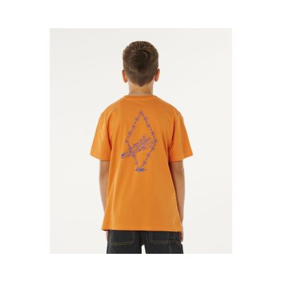 3. Koszulka chłopięca RIP CURL Eternal Shred Art Tee-Boy pomarańczowa