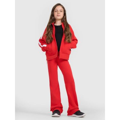 3. Longsleeve slim gładki dziewczęcy 4F 4FJRAW25TLONF603-20S