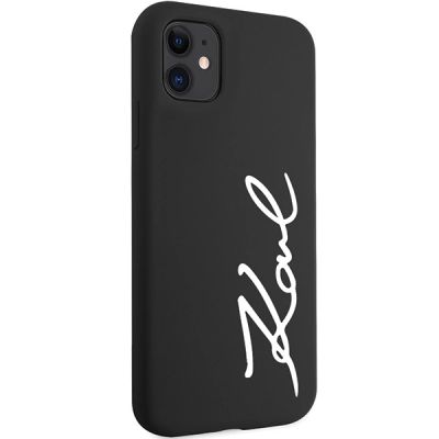 4. Etui Karl Lagerfeld Silicone Signature na iPhone 11 / Xr - czarne