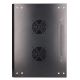 8. Szafa rack Extralink 6U 600x450 Czarna montowana na ścianie