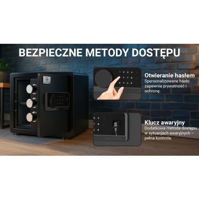 2. Extralink Lock Star A6-25 | Sejf elektroniczny | na kod