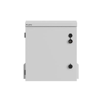 8. Lanberg WAH1-4250-00S szafa Rack wisząca 10" hermetyczna IP55 do montażu na ścianie/słupie 420x300x500 szara (złożona)