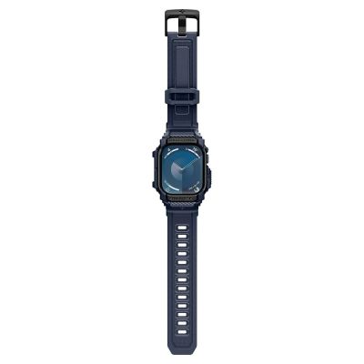 9. Pasek Spigen Rugged Armor "Pro" do Apple Watch 46 mm - niebieski