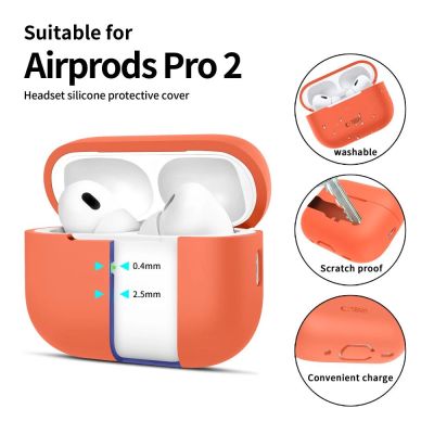 2. Etui Tech-Protect Silicone na Apple AirPods Pro 1 / 2 - pomarańczowe