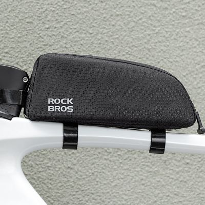 10. Torba rowerowa Rockbros na ramę na rurę górną 0,9l – czarna