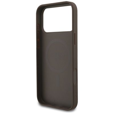 7. Etui Guess 4G Ring Classic Logo MagSafe na iPhone 17 Pro Max - brązowe