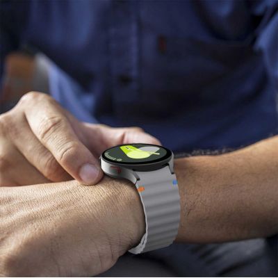 4. Pasek Tech-Protect Silicone Sport na Samsung Galaxy Watch 4 / 5 / 5 Pro / 6 / 7 / FE - szary