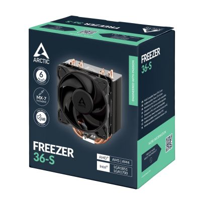 8. ARCTIC Freezer 36-S Procesor Chłodnica powietrza 12 cm Czarny, Stal nierdzewna 1 szt.
