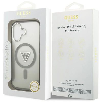 8. Etui Guess IML Gradient Triangle Logo MagSafe na iPhone 17 - oliwkowe