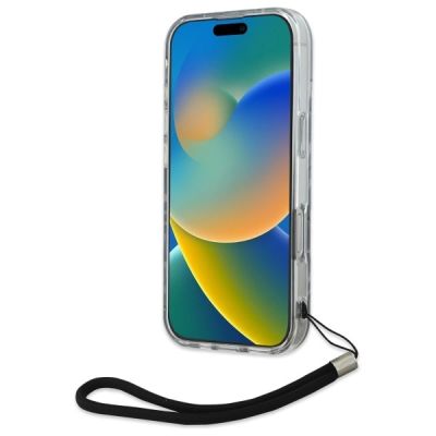 4. Etui Karl Lagerfeld Zebra With Cord na iPhone 16 Pro - fioletowe