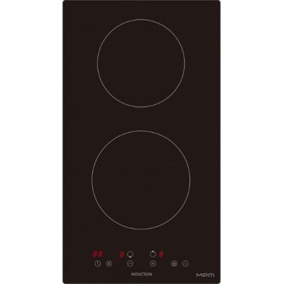 Płyta indukcyjna MPM MPM-30-IM-12/N 30 cm | 2 pola | PowerBoost | 9 poziomów mocy | czarny | ultra płaska