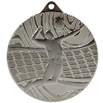 Medal srebrny - piłka siatkowa - medal stalowy