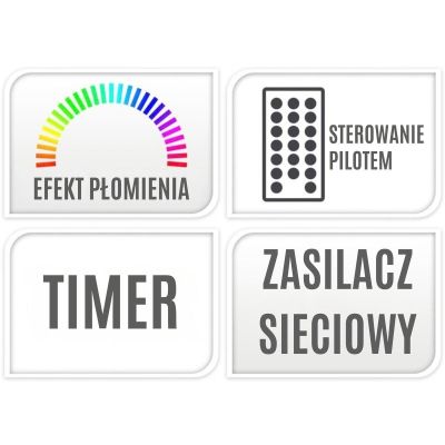 2. LATARNA DEKORACYJNA KOMINEK LED TIMER 50X23CM
