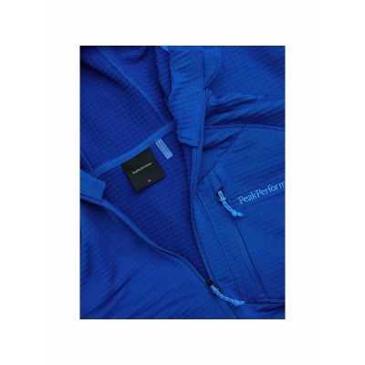 4. Bluza męska PEAK PERFORMANCE M Trail Polartec Power Grid Zip Hood kolor niebieski