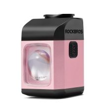 Rockbros lampka rowerowa przednia 1600LM różowa