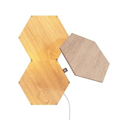 2. Nanoleaf Elements Wood Look Hexagons Expansion Pack (3 panele)