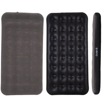 2. MATERAC FLOKOWANY 1-OSOBOWY SZARY 191x99x22CM 24638