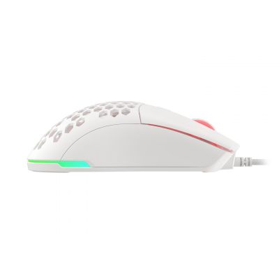 7. Mysz dla graczy Genesis Krypton 750 lekka 8000 DPI PAW3333 RGB Biała gamingowa