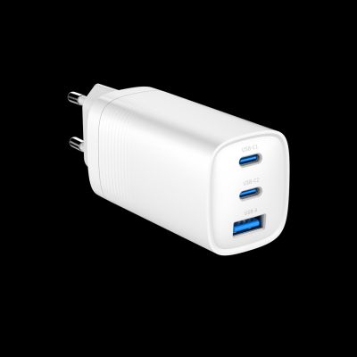 GEMBIRD SZYBKA ŁADOWARKA USB POWER DELIVERY USB TYPU C, 3X USB, 65 W, GAN BIAŁA