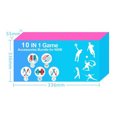 19. Pakiet akcesoriów rodzinnych 10 w 1 do gry Nintendo Switch Sports - zestaw czerwony i niebieski