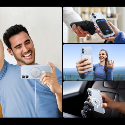 8. Etui Ugreen Classy Clear Magnetic na iPhone 16 Plus - przezroczyste