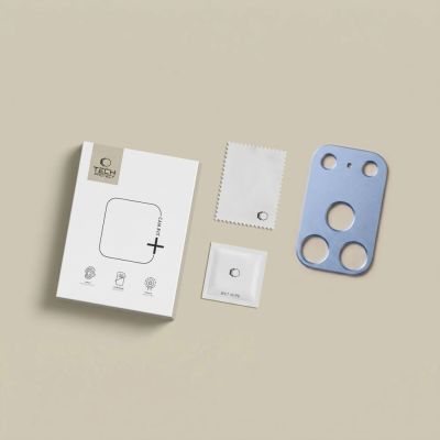 9. Osłona na wyspę aparatu Tech-Protect Camalloy Fit+ na iPhone 18 Pro - jasnoniebieska