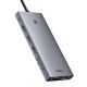3. HUB Baseus PortalJoy Series 13w1 USB-C - 2x HDMI / DP / VGA / USB-A 3.1 / USB-C 3.1 / USB-A 2.0 / PD / RJ45 / SD / TF / AUX - szary