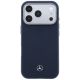 3. Etui Mercedes Leather Semi Wrap Wood Effect MagSafe na iPhone 17 Pro Max - granatowe