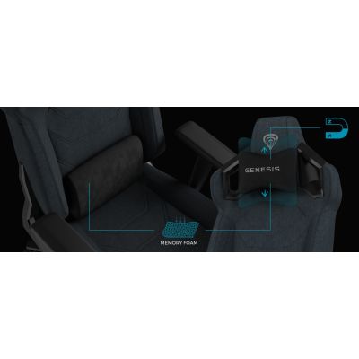 12. Fotel do gry GENESIS NFG-2245 Obite siedzisko