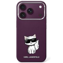 Etui Karl Lagerfeld Smooth Choupette Sketch MagSafe na iPhone 17 Pro / 18 Pro - burgundowe