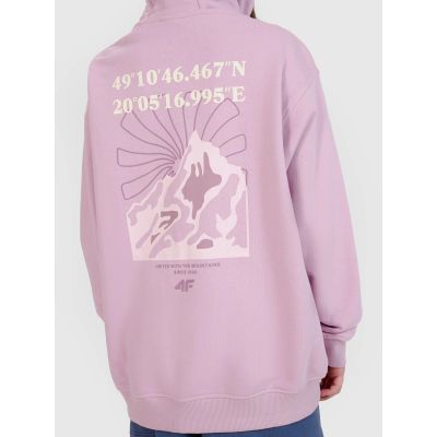 3. Bluza dresowa rozpinana z kapturem dziewczęca 4F 4FJWSS25TSWSF1482-52S