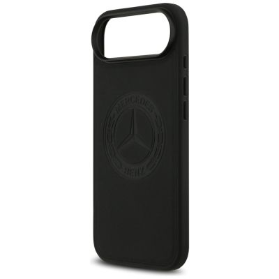 6. Etui Mercedes Leather Vintage Logo MagSafe na iPhone Air - czarne