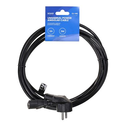 2. SAVIO KABEL ZASILAJĄCY KĄTOWY SCHUKO 3M CL-146