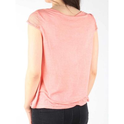 5. Koszulka Wrangler Capsleeve Tee Coral Peach W W7337FDJX