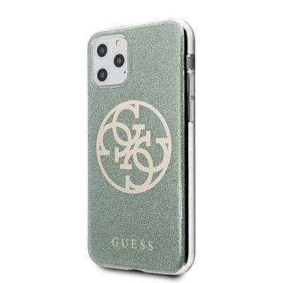 2. Guess GUHCN58PCUGLKA iPhone 11 Pro khaki hard case 4G Circle Glitter