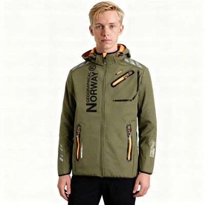 9. Kurtka Softshell Geographical Norway Royaute DB 068 M WY1996H/GN-Kaki / Orange