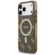 2. Etui Guess IML 4G Background MagSafe na iPhone 17 Pro - brązowe