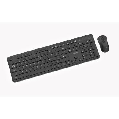 3. GEMBIRD BEZPRZEWODOWY ZESTAW KLAWIATURY + MYSZ SLIM PRO BUSINESS NA BIURKO, CZARNY, UKŁAD US