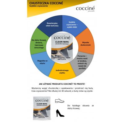 3. Jednorazowa chusteczka czyszcząca Coccine