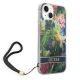 3. Etui Guess Flower Strap na iPhone 14 - niebieskie