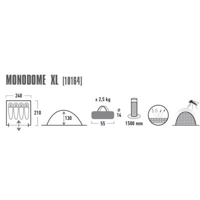 5. Namiot High Peak Monodome 4 niebiesko szary  10164