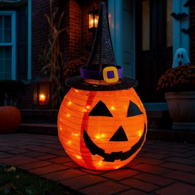 10. DYNIA DEKORACYJNA Z KAPELUSZEM 68CM HALLOWEEN 30LED