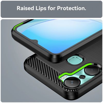 6. Carbon Case etui do Infinix Hot 12 Pro elastyczny silikonowy karbonowy pokrowiec czarne