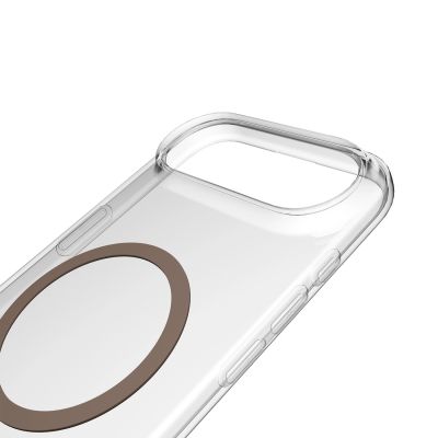 5. Etui Puro Lite Mag TPU+PC kompatybilne z MagSafe na iPhone 17 Air - przezroczyste z brązowym pierścieniem