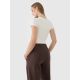 6. T-shirt crop top gładki damski 4F 4FRSS25TTSHF2695-11S