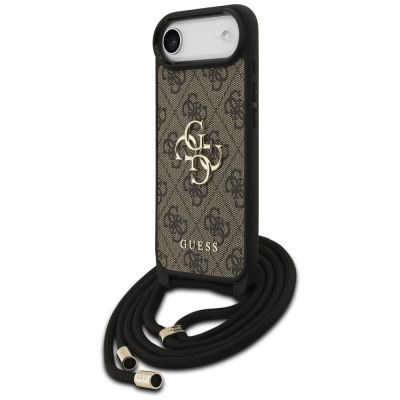 2. Etui Guess 4G Big Logo Cord Stap Crossbody na iPhone 17 Air - brązowe