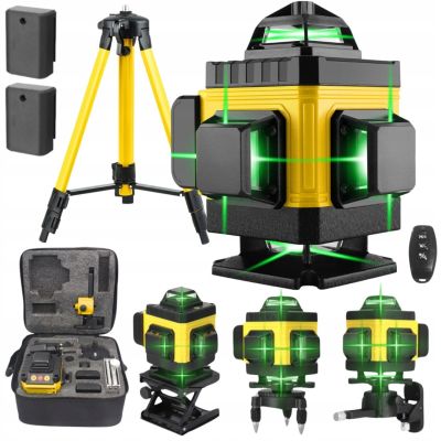 Extralink | Zestaw poziomica laserowa krzyżowa płaszczyznowa laser 4D ze statywem