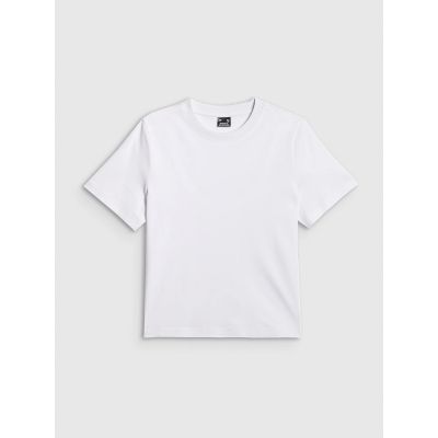 7. T-shirt regular gładki damski 4F 4FRAW25TTSHF3625-10S